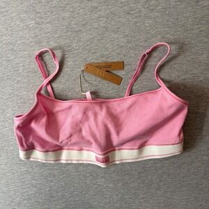 SKIMS Cotton Rib Scoop Bralette Bubble Gum Size 3X